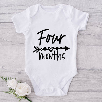 Four Months-Onesie-Best Gift For Babies-Adorable Baby Clothes-Clothes For Baby-Best Gift For Papa-Best Gift For Mama-Cute Onesie
