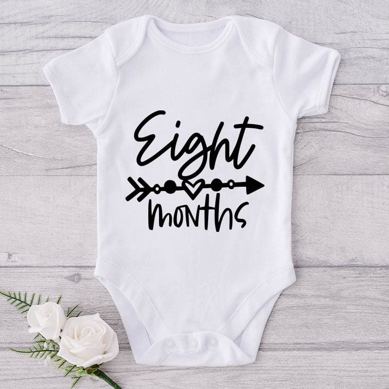 Eight Months-Onesie-Best Gift For Babies-Adorable Baby Clothes-Clothes For Baby-Best Gift For Papa-Best Gift For Mama-Cute Onesie