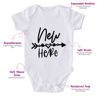 New Here-Onesie-Best Gift For Babies-Adorable Baby Clothes-Clothes For Baby-Best Gift For Papa-Best Gift For Mama-Cute Onesie