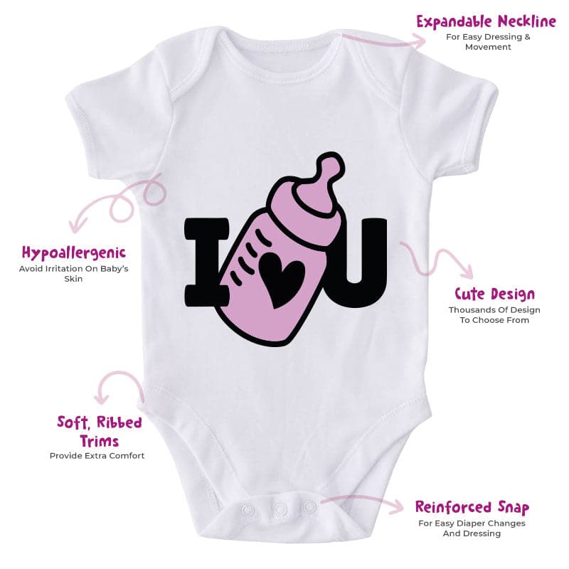 I ❤ U-Onesie-Best Gift For Babies-Adorable Baby Clothes-Clothes For Baby-Best Gift For Papa-Best Gift For Mama-Cute Onesie