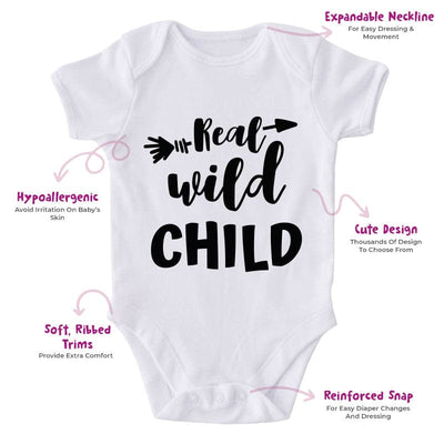 Real Wild Child-Onesie-Best Gift For Babies-Adorable Baby Clothes-Clothes For Baby-Best Gift For Papa-Best Gift For Mama-Cute Onesie