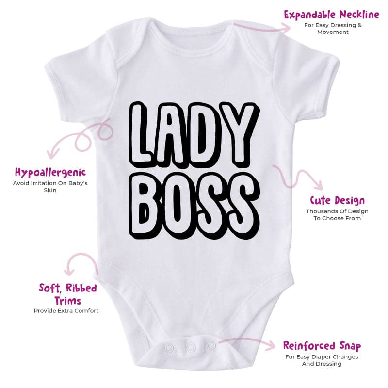 Lady Boss-Onesie-Best Gift For Babies-Adorable Baby Clothes-Clothes For Baby-Best Gift For Papa-Best Gift For Mama-Cute Onesie