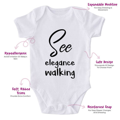 See Elegance Walking-Onesie-Best Gift For Babies-Adorable Baby Clothes-Clothes For Baby-Best Gift For Papa-Best Gift For Mama-Cute Onesie