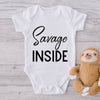 Savage Inside-Onesie-Best Gift For Babies-Adorable Baby Clothes-Clothes For Baby-Best Gift For Papa-Best Gift For Mama-Cute Onesie