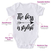 The Boss Is Stylish-Onesie-Best Gift For Babies-Adorable Baby Clothes-Clothes For Baby-Best Gift For Papa-Best Gift For Mama-Cute Onesie
