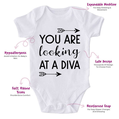 You Are Looking At A Diva-Onesie-Best Gift For Babies-Adorable Baby Clothes-Clothes For Baby-Best Gift For Papa-Best Gift For Mama-Cute Onesie
