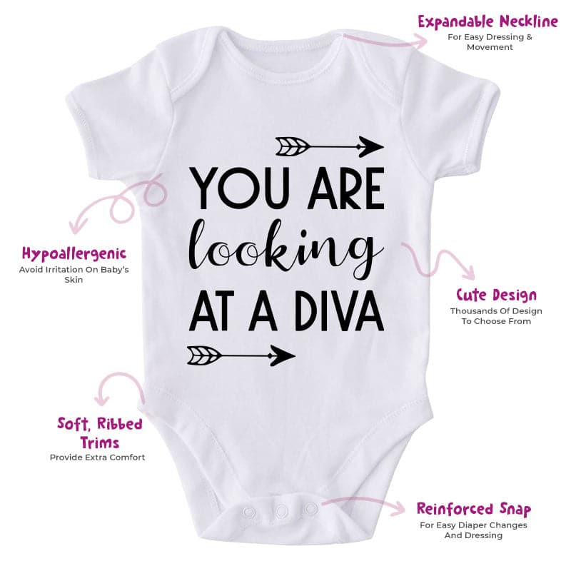 You Are Looking At A Diva-Onesie-Best Gift For Babies-Adorable Baby Clothes-Clothes For Baby-Best Gift For Papa-Best Gift For Mama-Cute Onesie