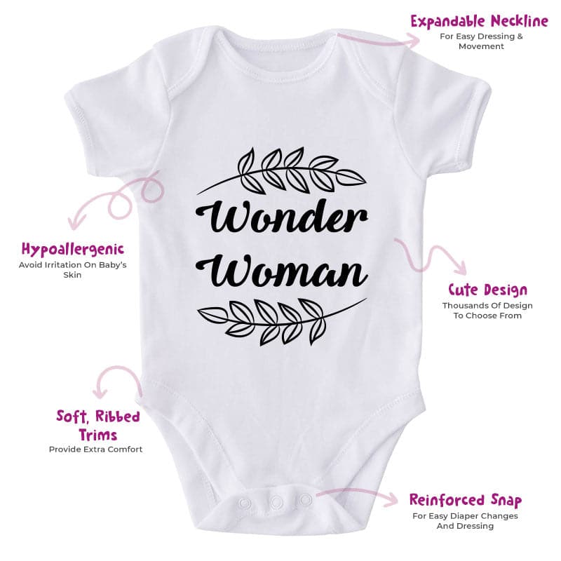 Wonder Woman-Onesie-Best Gift For Babies-Adorable Baby Clothes-Clothes For Baby-Best Gift For Papa-Best Gift For Mama-Cute Onesie