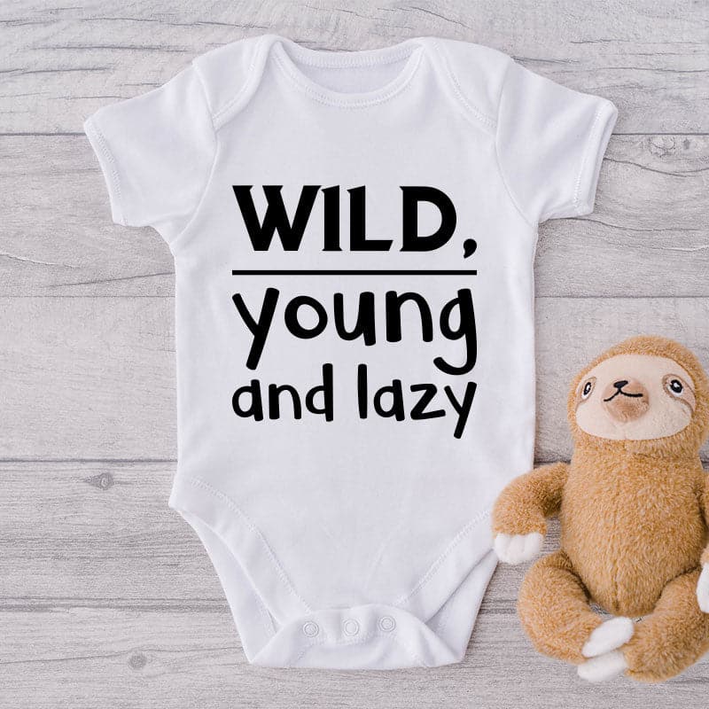 Wild Young And Lazy-Onesie-Best Gift For Babies-Adorable Baby Clothes-Clothes For Baby-Best Gift For Papa-Best Gift For Mama-Cute Onesie