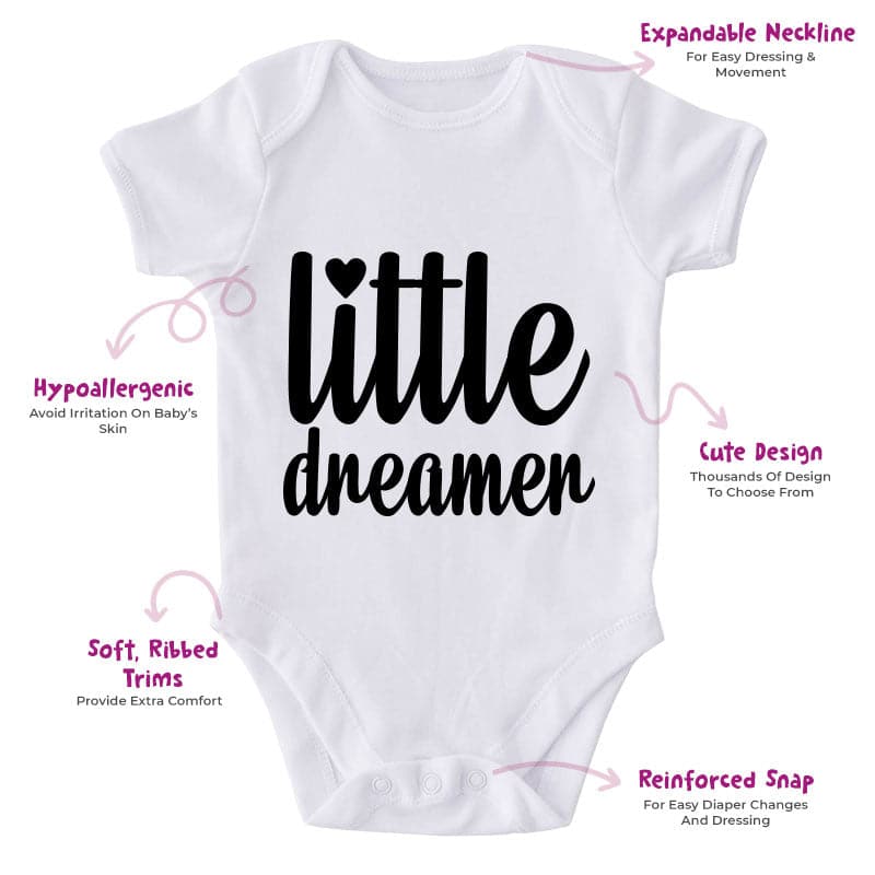 Little Dreamer-Onesie-Best Gift For Babies-Adorable Baby Clothes-Clothes For Baby-Best Gift For Papa-Best Gift For Mama-Cute Onesie