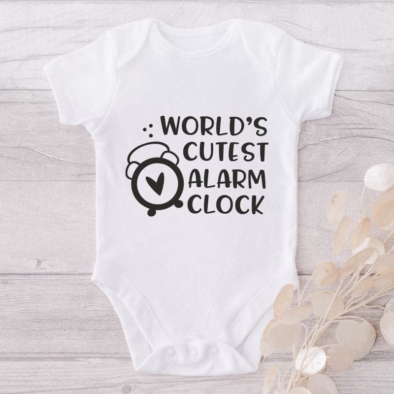 World's Cutest Alarm Clock-Onesie-Best Gift For Babies-Adorable Baby Clothes-Clothes For Baby-Best Gift For Papa-Best Gift For Mama-Cute Onesie