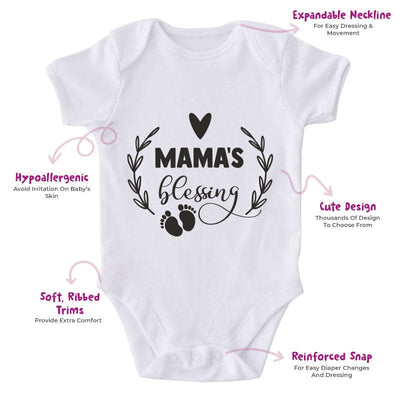 Mama's Blessing-Onesie-Best Gift For Babies-Adorable Baby Clothes-Clothes For Baby-Best Gift For Papa-Best Gift For Mama-Cute Onesie