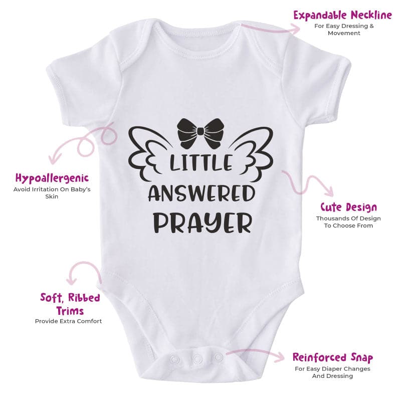 Little Answered Prayer-Onesie-Best Gift For Babies-Adorable Baby Clothes-Clothes For Baby-Best Gift For Papa-Best Gift For Mama-Cute Onesie