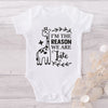 I'm The Reason We Are Late-Onesie-Best Gift For Babies-Adorable Baby Clothes-Clothes For Baby-Best Gift For Papa-Best Gift For Mama-Cute Onesie