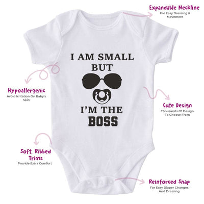 I Am Small But I'm The Boss-Onesie-Best Gift For Babies-Adorable Baby Clothes-Clothes For Baby-Best Gift For Papa-Best Gift For Mama-Cute Onesie