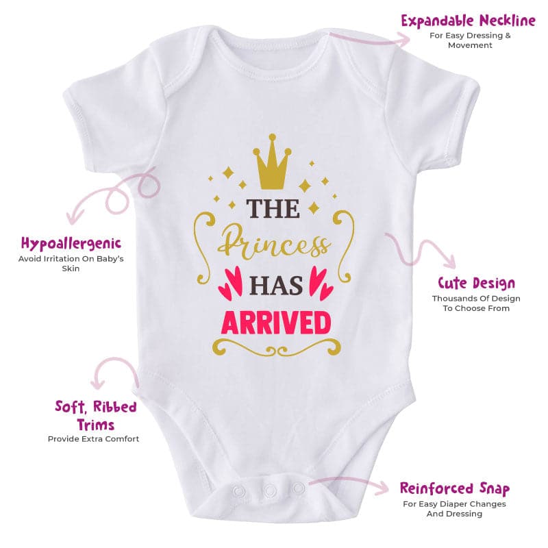 The Princess Has Arrived-Onesie-Best Gift For Babies-Adorable Baby Clothes-Clothes For Baby-Best Gift For Papa-Best Gift For Mama-Cute Onesie