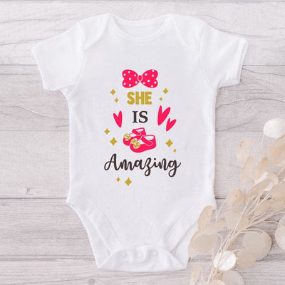 She Is Amazing-Onesie-Best Gift For Babies-Adorable Baby Clothes-Clothes For Baby-Best Gift For Papa-Best Gift For Mama-Cute Onesie