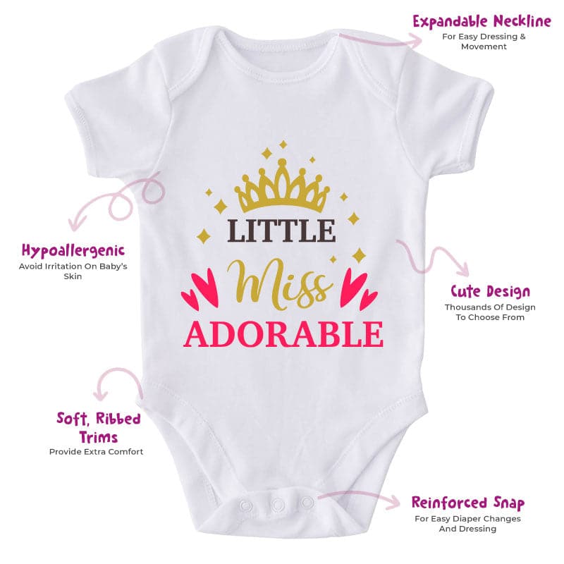 Little Miss Adorable-Onesie-Best Gift For Babies-Adorable Baby Clothes-Clothes For Baby-Best Gift For Papa-Best Gift For Mama-Cute Onesie