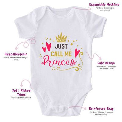 Just Call Me Princess-Onesie-Best Gift For Babies-Adorable Baby Clothes-Clothes For Baby-Best Gift For Papa-Best Gift For Mama-Cute Onesie