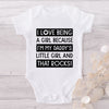I Love Being A Girl Because I'm My Daddy's Little Girl And That Rocks!-Onesie-Best Gift For Babies-Adorable Baby Clothes-Clothes For Baby-Best Gift For Papa-Best Gift For Mama-Cute Onesi