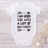 I Am A Bad Girl With A Lot Of Bad Habits-Onesie-Best Gift For Babies-Adorable Baby Clothes-Clothes For Baby-Best Gift For Papa-Best Gift For Mama-Cute Onesie