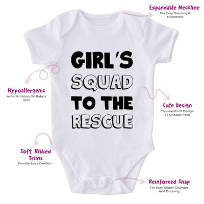 Girl's Squad To The Rescue-Onesie-Best Gift For Babies-Adorable Baby Clothes-Clothes For Baby-Best Gift For Papa-Best Gift For Mama-Cute Onesie