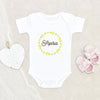 Personalized Baby Girl Name Onesie - Custom Baby Onesie - Lemon Wreath Baby Onesie - Baby Girl Clothes - Cute Baby Onesie