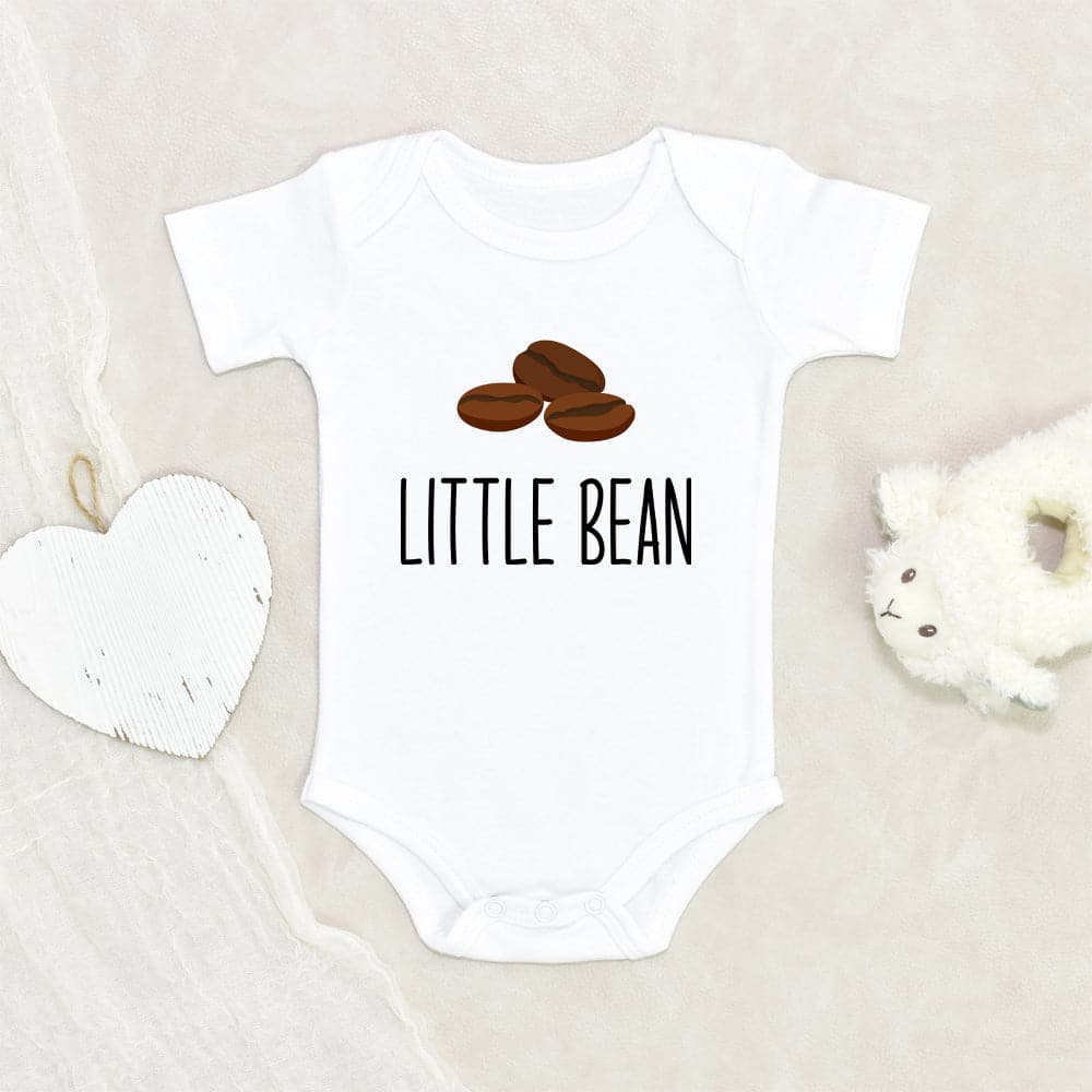 Unisex Baby Onesie Coffee Baby Onesie Little Bean Coffee Baby Onesie C