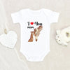 Giraffe Baby Clothes - Cute Animal Baby Onesie - I Love You Mom Giraffe Baby Onesie - Gender Neutral Baby Onesie - Giraffe Baby Clothes