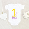 Personalized Gift - Personalized Baby Onesie - First Birthday Custom Onesie - 1st Birthday Baby Onesie