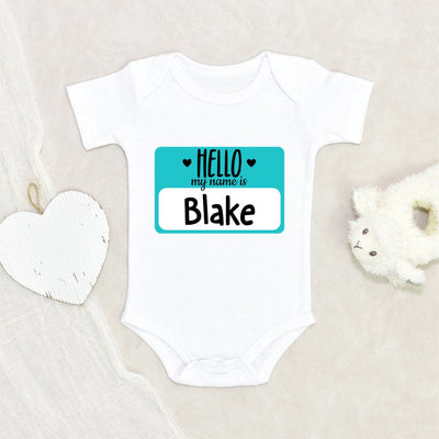 Custom Name Baby Onesie - Personalized Name Baby Onesie - Personalized Name Plate Baby Onesie - Custom Baby Clothes - Cute Baby Onesie