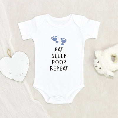 Unique Baby Clothes Baby Shower Gift Eat Sleep Poop Repeat Baby Onesie Funny Baby Onesie Baby Life Onesie