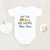 Cute Baby Clothes - Tia Baby Onesie - My Tia Loves Me More Than Tacos Onesie - Tacos Lover Baby Onesie - Cute Tacos Baby Onesie
