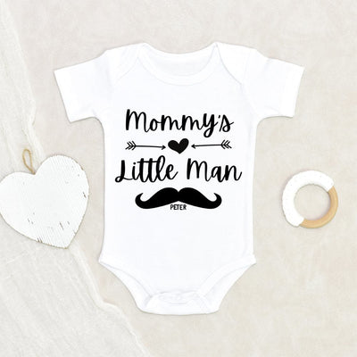 Personalized Mustache Onesie - Mommy's Boy Onesie - Custom Baby Boy Onesie - Mama's Boy Baby Clothes - Mommy's Little Man Onesie - Funny Boy Onesie - Baby Shower Gift