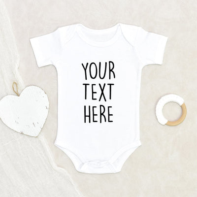 Personalized Baby Clothes Custom Baby Onesie Your Text Here Baby Onesie New Baby Gift Custom Text Baby Onesie