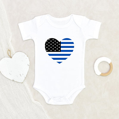 Policemen Baby Clothes - Police Baby Onesie - Police Officer Heart Baby Onesie - Newborn Baby Onesie - Cute Baby Onesie