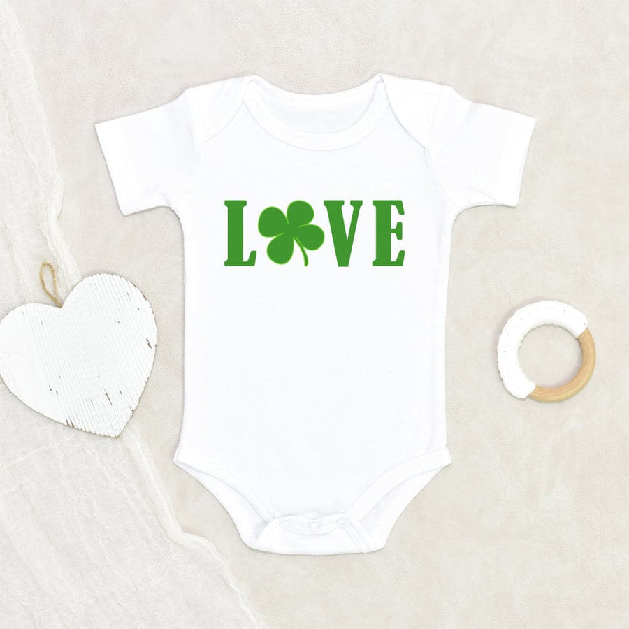 Cute Baby Clothes Unique Baby Onesie St. Patrick Day Baby Onesie Cute Shamrock Love Baby Onesie Baby Shower Gift