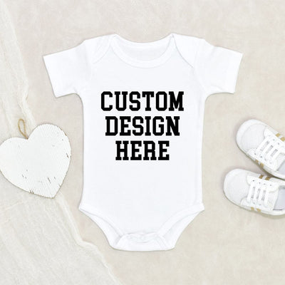 Baby Shower Gift Personalized Baby Clothes Custom Design Here Baby Onesie Custom Text Baby Onesie Personalized Baby Onesie