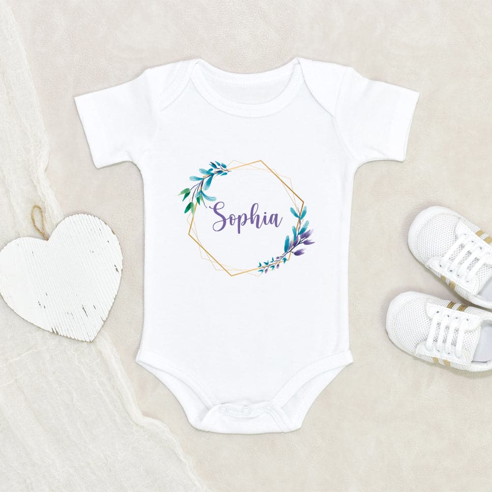 Cute Baby Girl Onesie Custom Name Baby Clothes Personalized Baby N