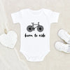 Cute Baby Onesie Rider Baby Onesie Born To Ride Baby Onesie Cute Cyclist Baby Onesie Cute Bicycle Baby Onesie
