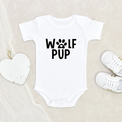 Wolf Baby Clothes - Cute Baby Onesie - Wolf Pup Baby Onesie - New Baby Announcement - Wolf Baby Onesie