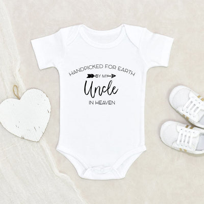 Handpicked By My Uncle Onesie - Uncle Baby Clothes - Handpicked For Earth Baby Onesie - Uncle in Heaven Onesie - Cute Baby Clothes