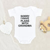 Newborn Baby Clothes Sweet Infant Baby Onesie Adorable Plans With Grandma Baby Onesie Unisex Baby Onesie Baby Shower Gift