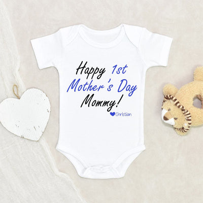 Personalized Baby Mother's Day - Happy Mothers Day Onesie - Mothers Day Onesie - Baby Boys Mothers Day Onesie - Boys Mothers Day Onesie