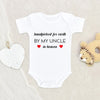 Memorial Baby Onesie - Pregnancy Announcement Baby Onesie - Hand Picked For Earth By My Uncle in Heaven Onesie - Uncle Baby Onesie - Cute Baby Clothes