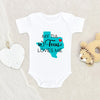 Tia's State Baby Onesie - Tia Baby Clothes - My Tia in Texas Loves Me - New Tia Baby Onesie - Cute Baby Clothes