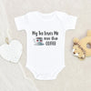 Coffee Baby Onesie - Tia Baby Clothes - My Tia Loves Me More Than Coffee Baby Onesie - Cute Baby Onesie - Coffee Baby Clothes