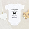 Cute Baby Onesie Funny Text Baby Onesie I'm Proof Dad Doesn't Play Video Games All The Time Baby Onesie New Born Baby Clothes Gamer Dad Baby Onesie