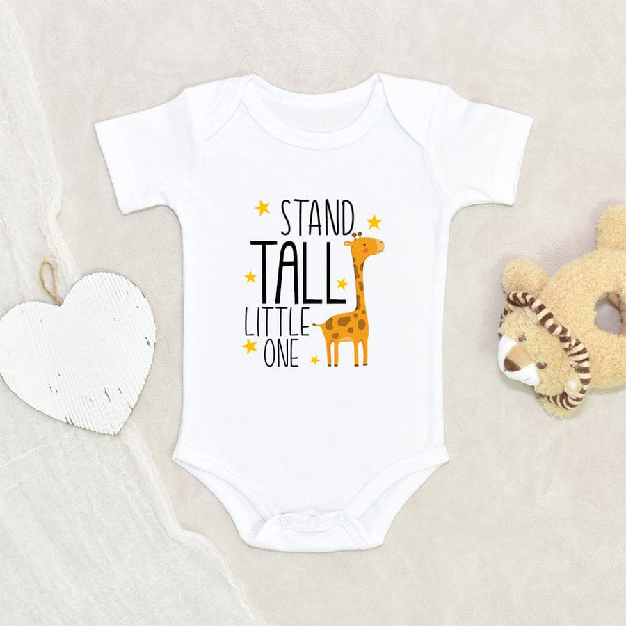 Cute Animal Baby Onesie - Giraffe Baby Clothes - Stand Tall Little One Baby Onesie - Gender Neutral Baby Onesie - Jungle Baby Onesie