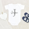 Custom Baby Boy Name Onesie - Custom Initial Onesie - Personalized Name Baby Boy Onesie - Custom Baby Clothes